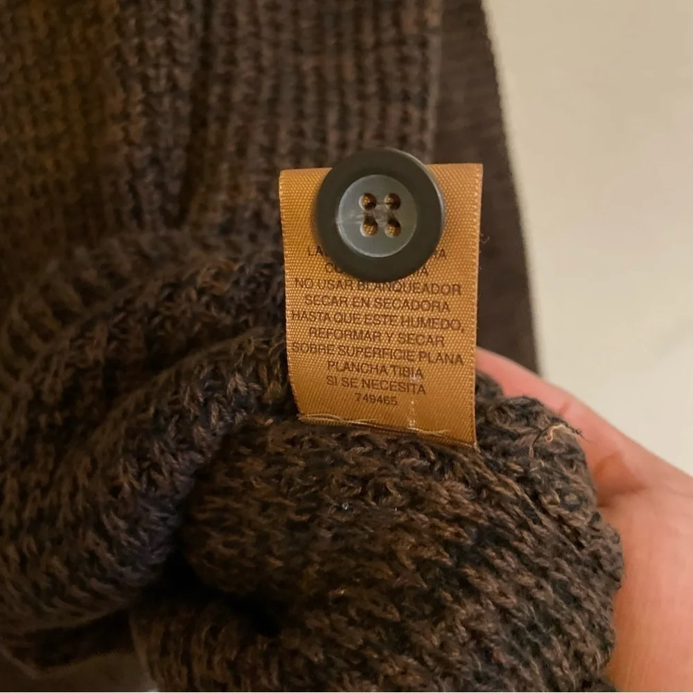 St. John’s Bay mens Commando pullover knit sweater XL soft cotton winter brown